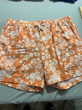 Grunt Style XL Orange & White Tropical Shorts